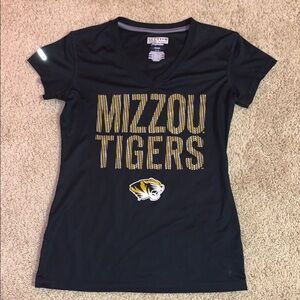 Women’s Black Mizzou Tigers Athletic Short Sleeve T-Shirt Small